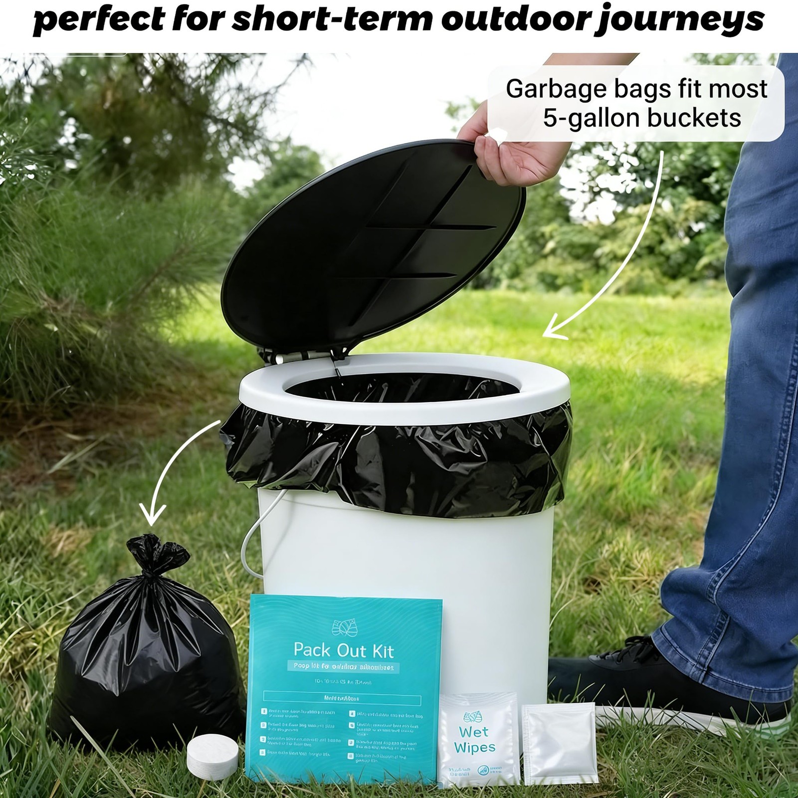 12 Pack Camping Poop Kit Includes Wet , Hand , Smell Disposal Bags, Poop for …