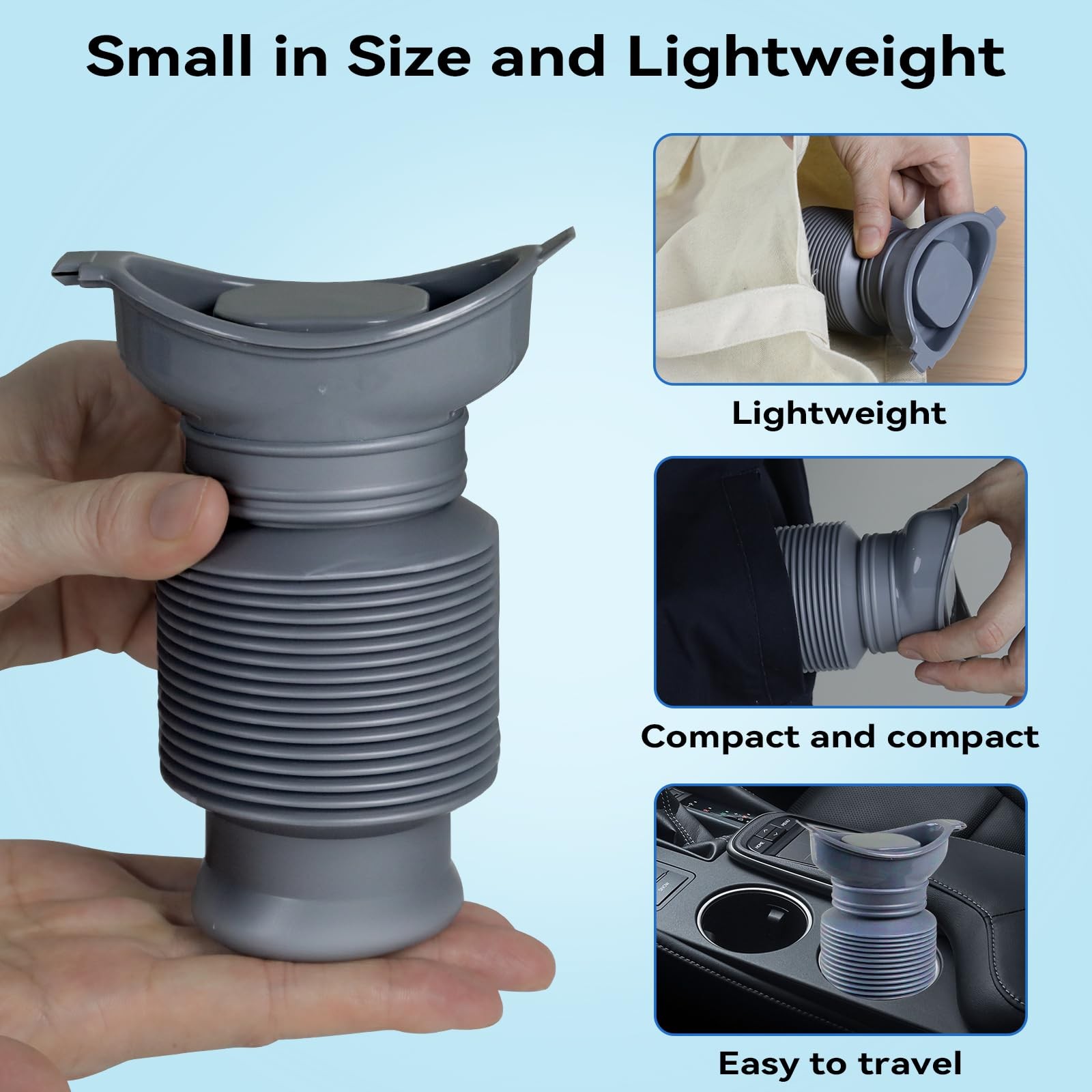 Portable Travel Urinal 750ml Foldable Emergency Toilet For Car Camping