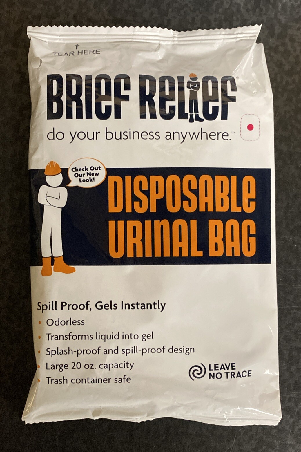 LOT OF 10 Brief Relief BR608 Disposable Urinal Bag. Leave No Trace!