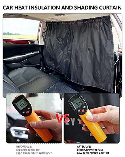 Blackout Car Divider Curtains – Baby Sunshade For Sedan SUV Windows,