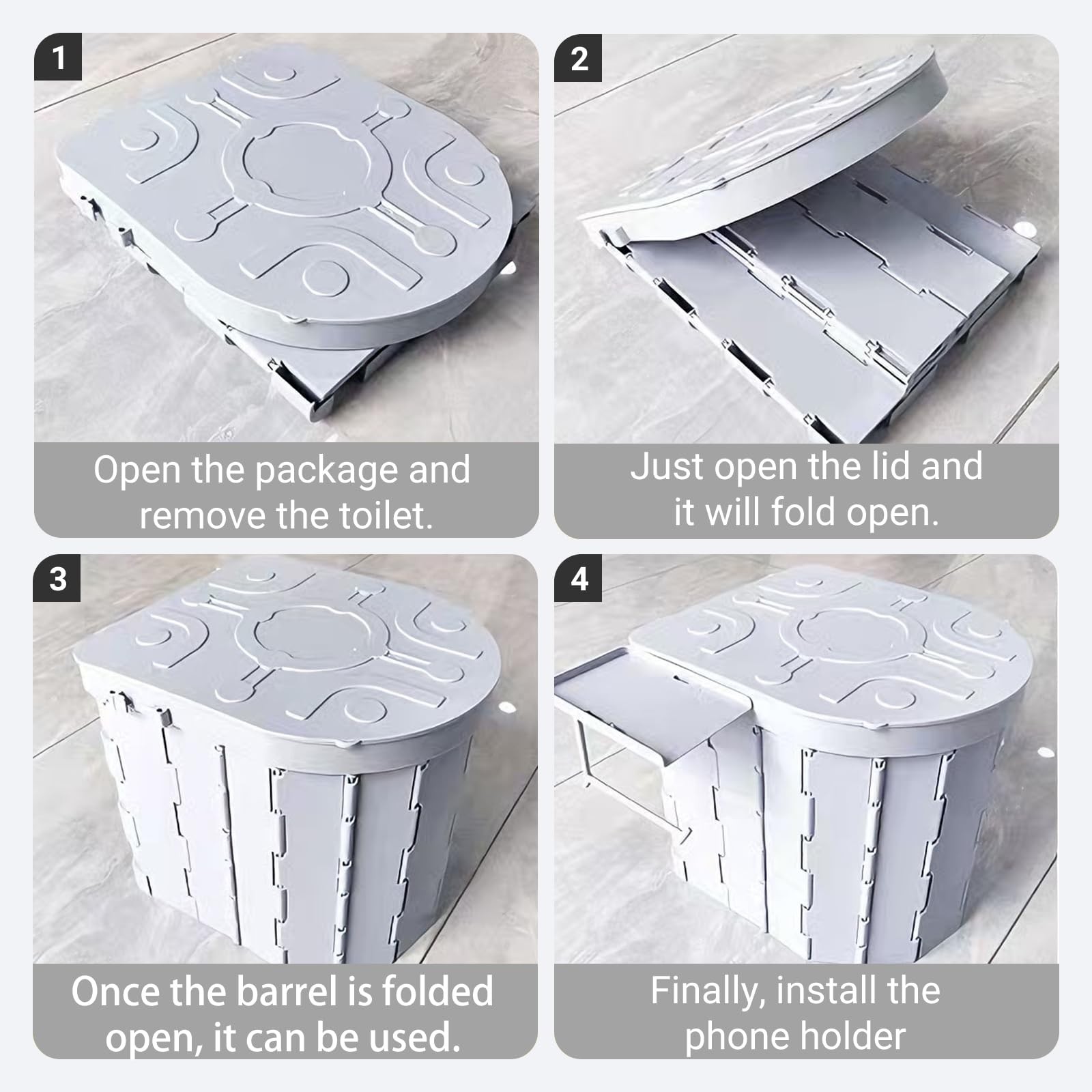 13inch Portable Camping Toilet for Adults Foldable Potty Chair for Toddler Tr…