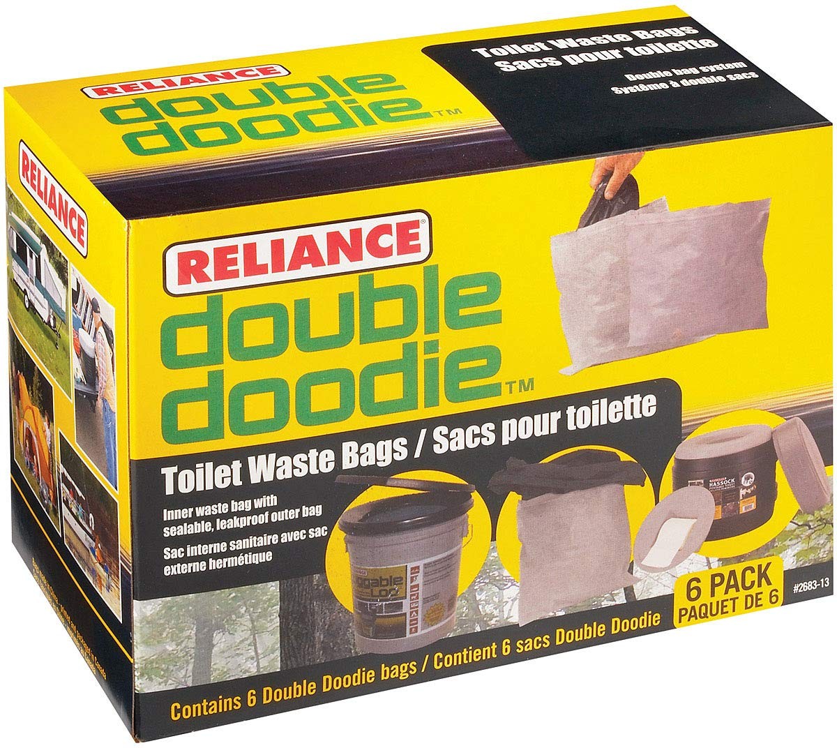 Reliance Products Double Doodie | Portable Toilet Waste Bags | No Gel | 6 Cou…