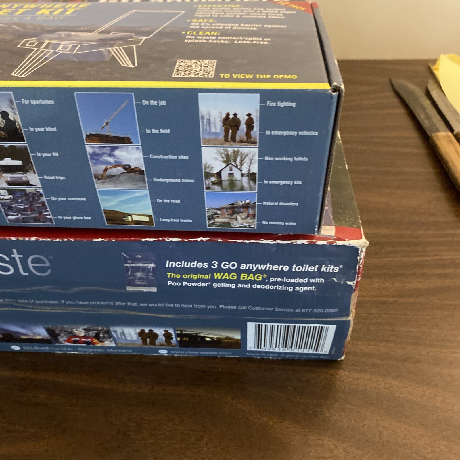 NEW Cleanwaste Go Anywhere Portable Toilet, Includes 3 Kits Plus Extra 12 Pk