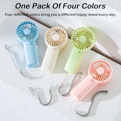 Pack Mini Portable Fan – 5” AAA Battery Operated, Lightweight Handheld with 4