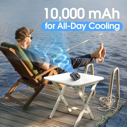 Portable Waist Fan Clip On, Belt Fan with 40Hours Runtime, 16000RPM 5 Grey