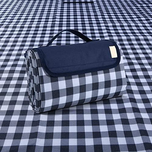 RUIBOLU Large Picnic Blanket Beach Blankets, 80”x60” Picnic Black 80×60 Inch