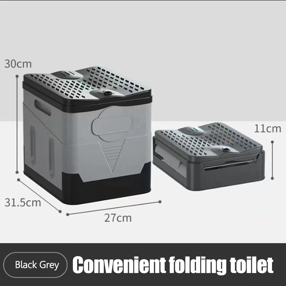 Portable Toilet Car Hiking Emergency Folding Toilet Strong Bearing Reusable