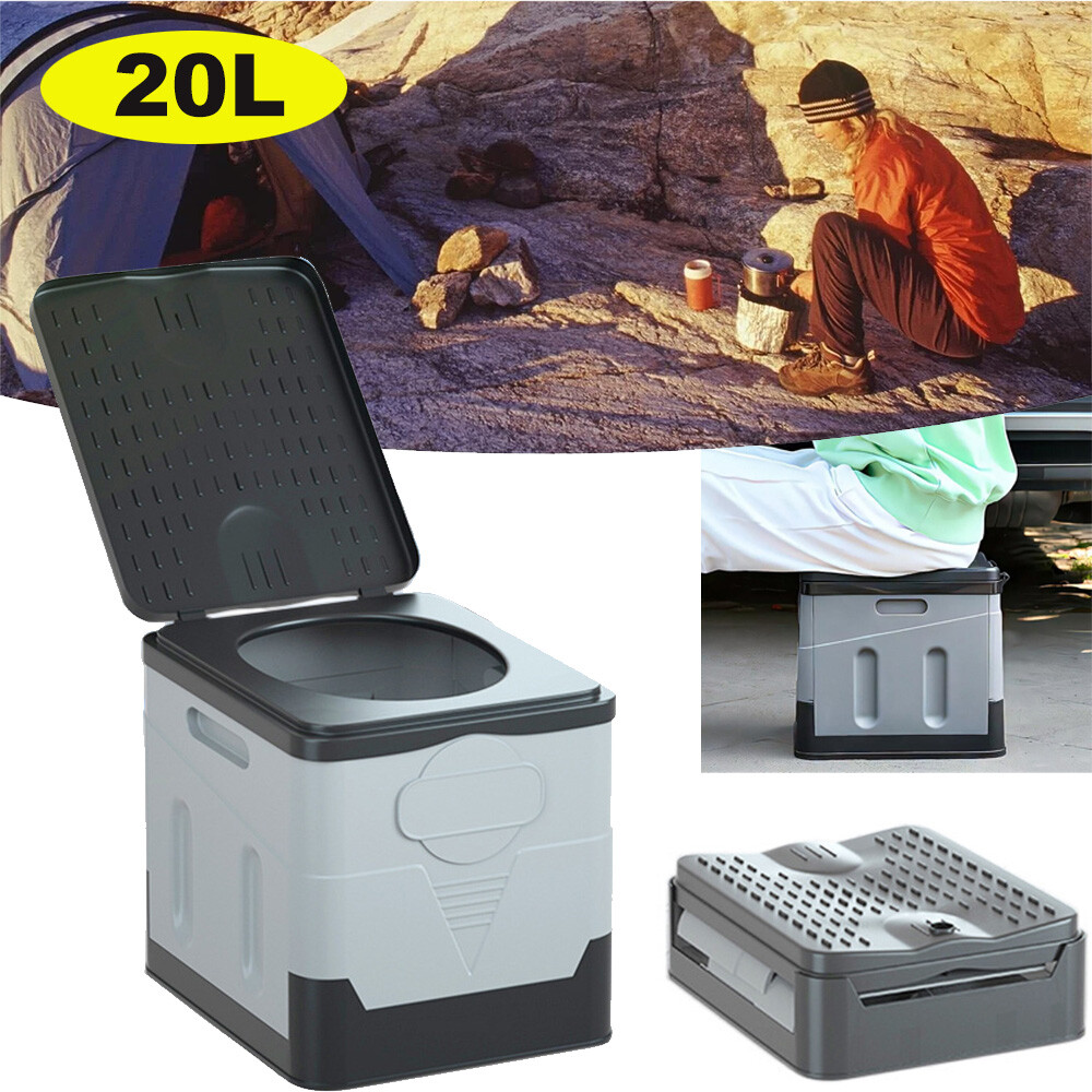20L Portable Folding Toilet Seat For Camping Toilet Travel Hiking Outdoor Potty