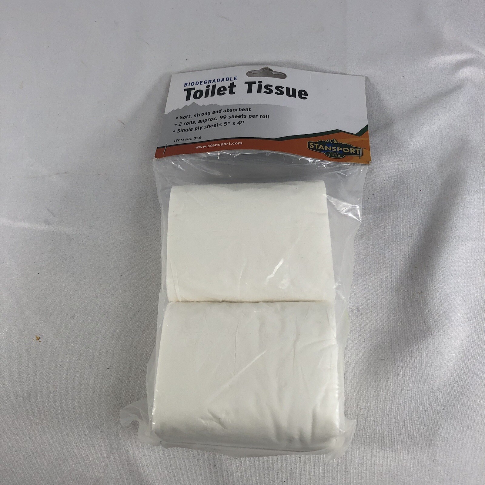 STANSPORT BIODEGRADABLE TOILET TISSUE ABSORBENT SINGLE PLY 2 PACK NEW
