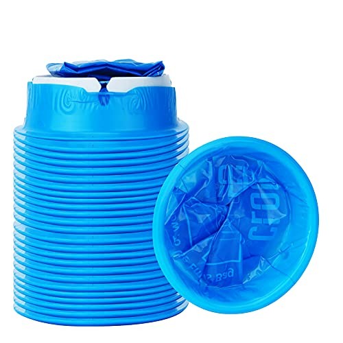 24 Pack Blue Emesis Bags Disposable for Kids, 1000 ml Vomit Bag for Morning