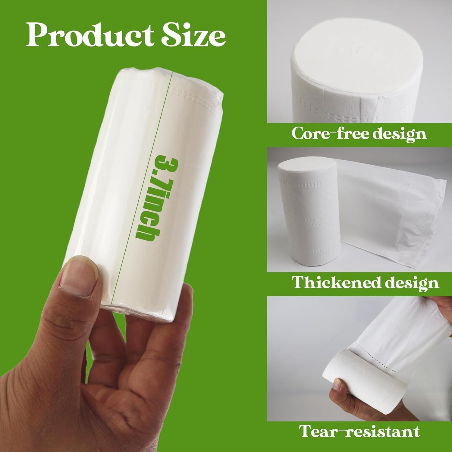 Travel Toilet Paper 12 Rolls Portable Pack Toilet Tissue Compact Soft