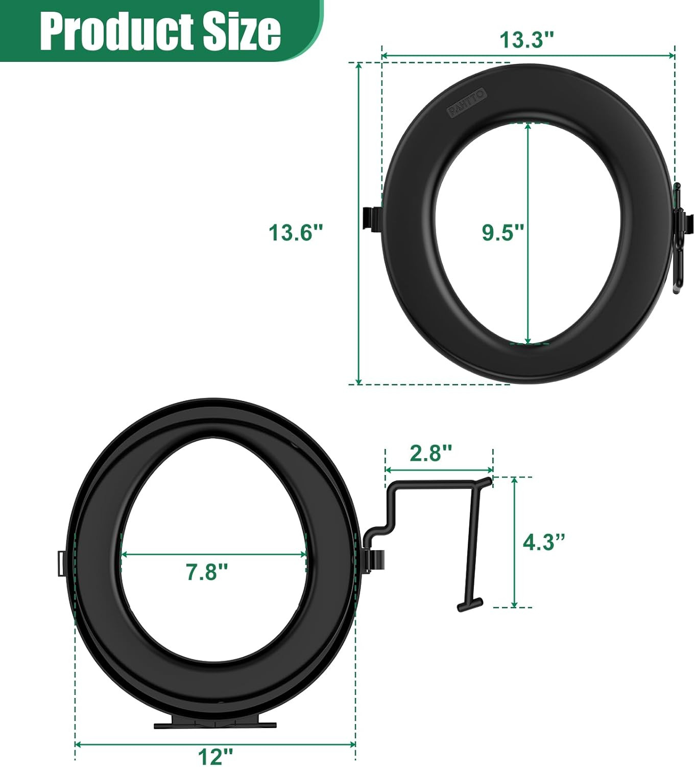 Bucket Toilet Seat, Portable Toilet Seat for 5 Gal Buckets, Camping Toilet Seat,