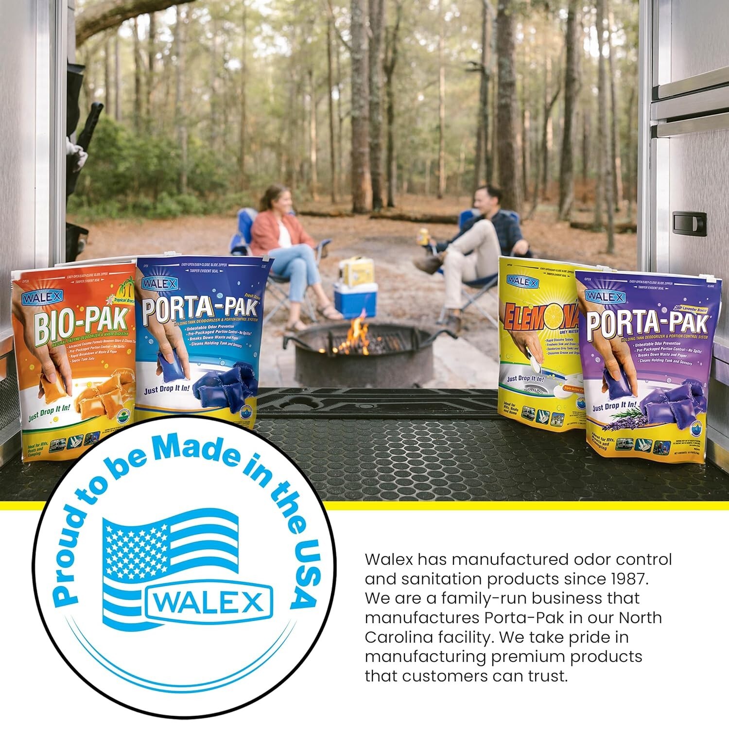 Tank Deodorizer Waste Digester Rv Toilet Drop-In Pods Marine Holding 10Pack Blue
