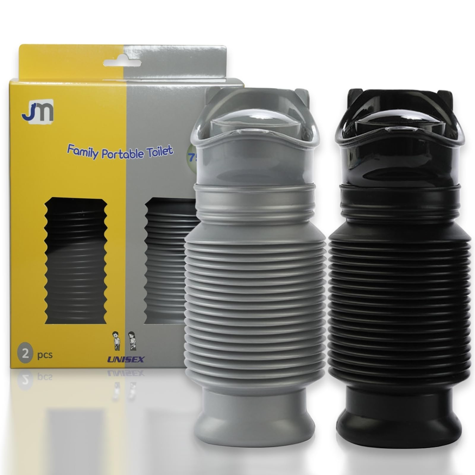 Portable Emergency Urinal 2-Pack, 750ml Travel Toilet for Car & Camping, Mini Pe