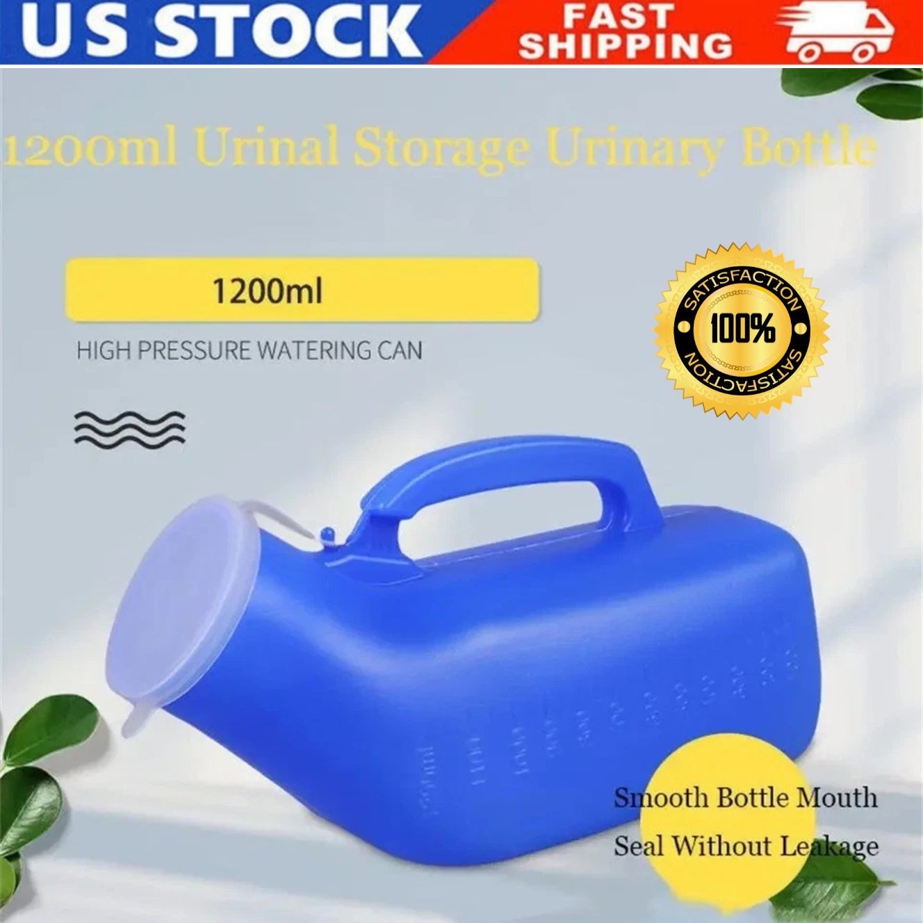 1200ml Unisex Travel Urinal Bottle Portable Car Camping Pee Container.
