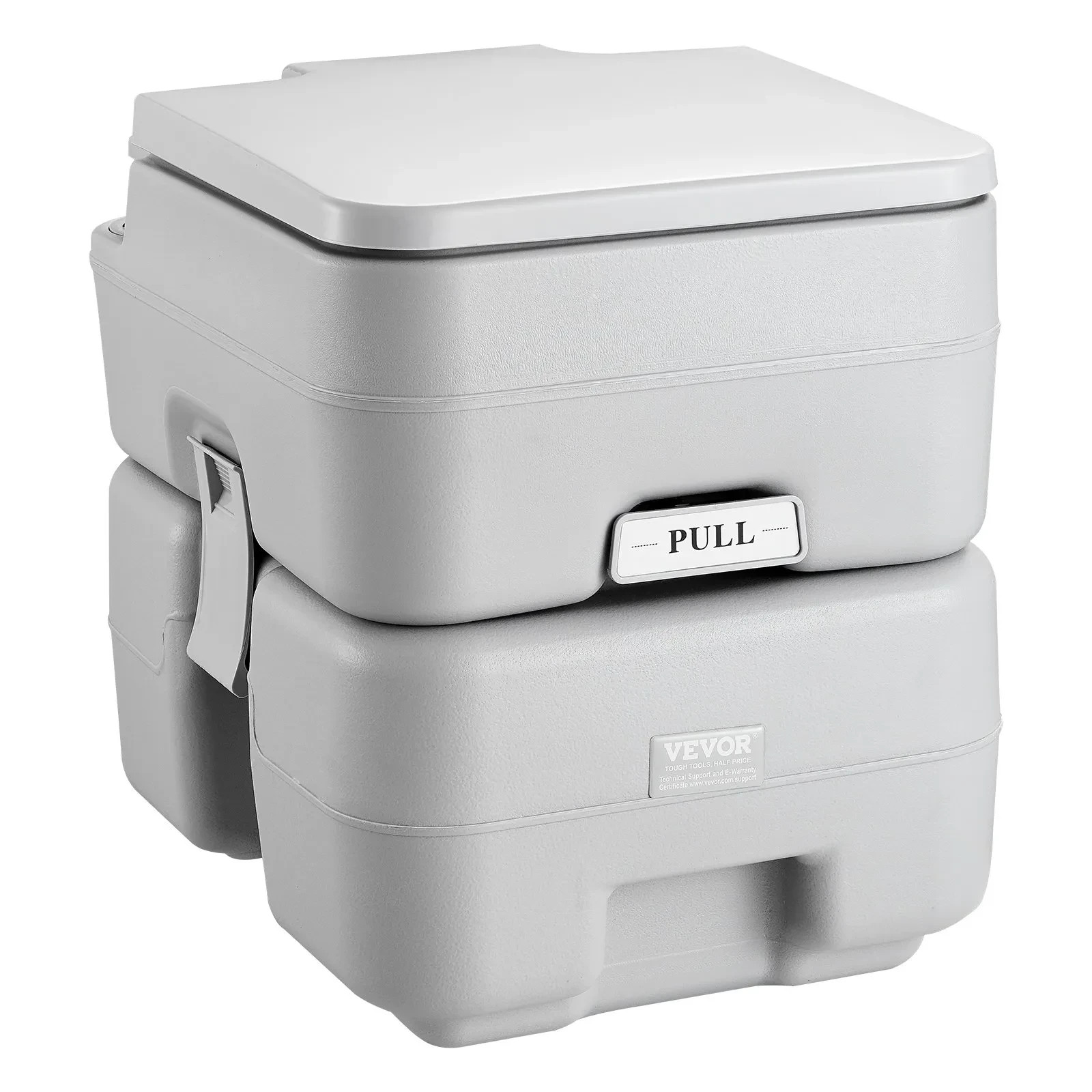 VEVOR Portable Toilet Flush Travel Camping 5.3 Gal Commode Potty with Carry Bag