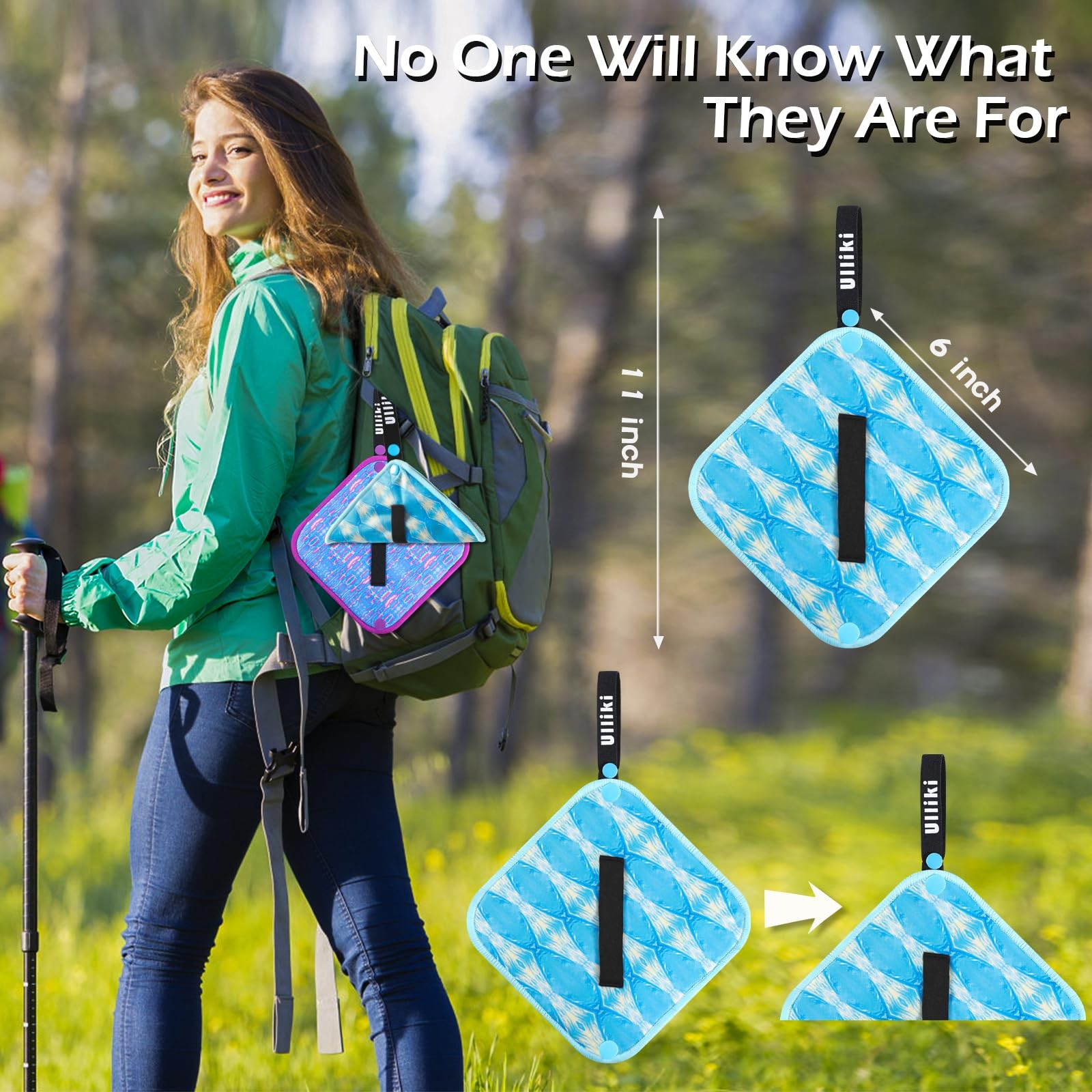 Pee Cloth for Women, Reusable Pee Rag Hiking Camping, Reusable Absorbent Toil…