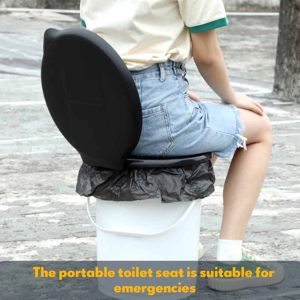 5 Gallon Bucket Toilet Seat with Lid Camping Bucket Toilet Seat with Bags Por