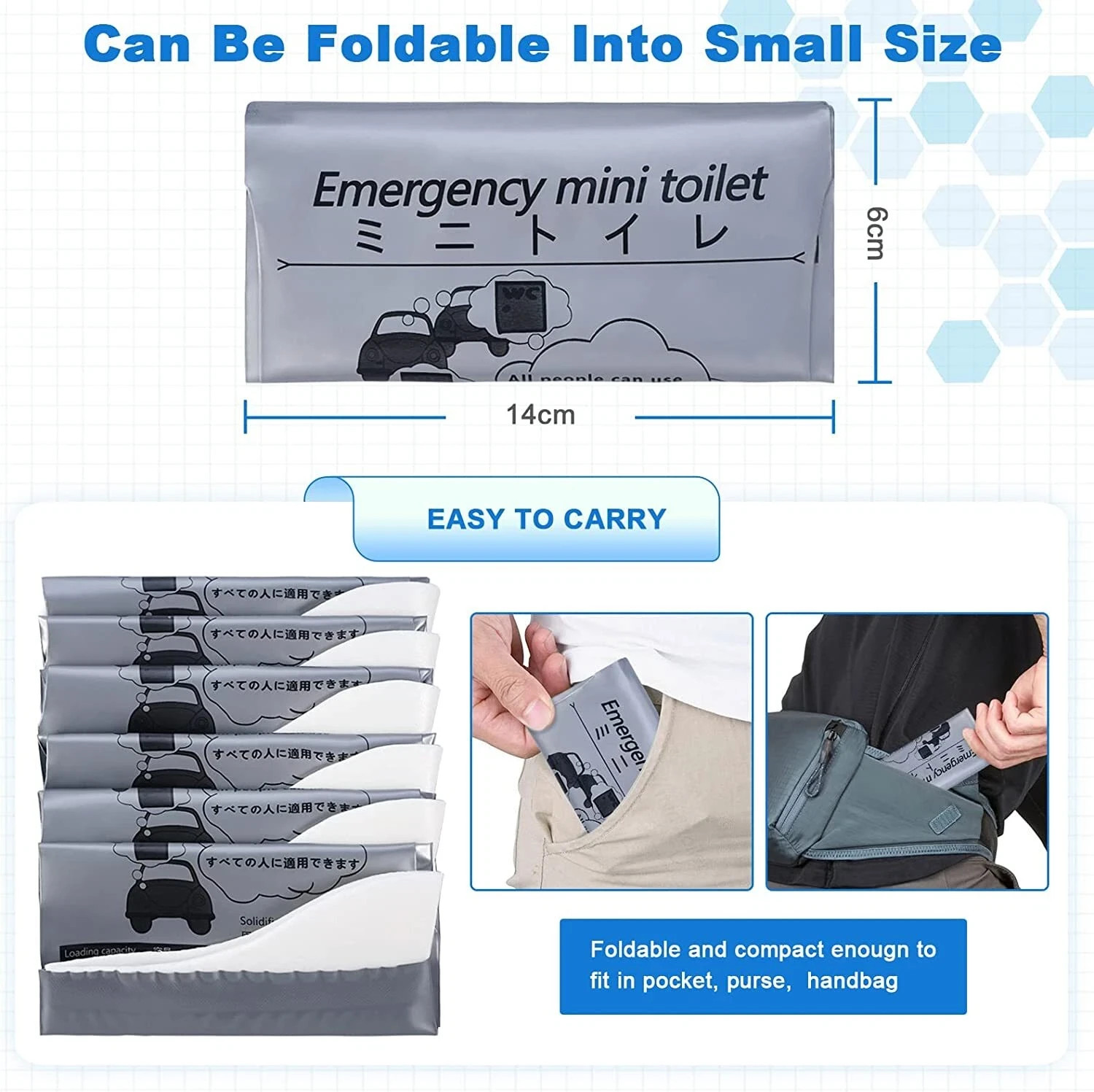 50 PCS Disposable Emergency Urinal Vomit Bag Portable Camping Travel Pee Bags