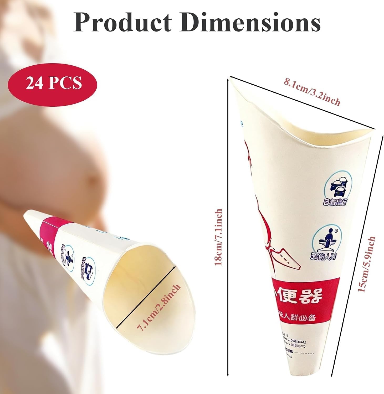 24Pcs Standing Women Pee Funnel,Leak-Proof Portable Female Urinal | Disposabl…