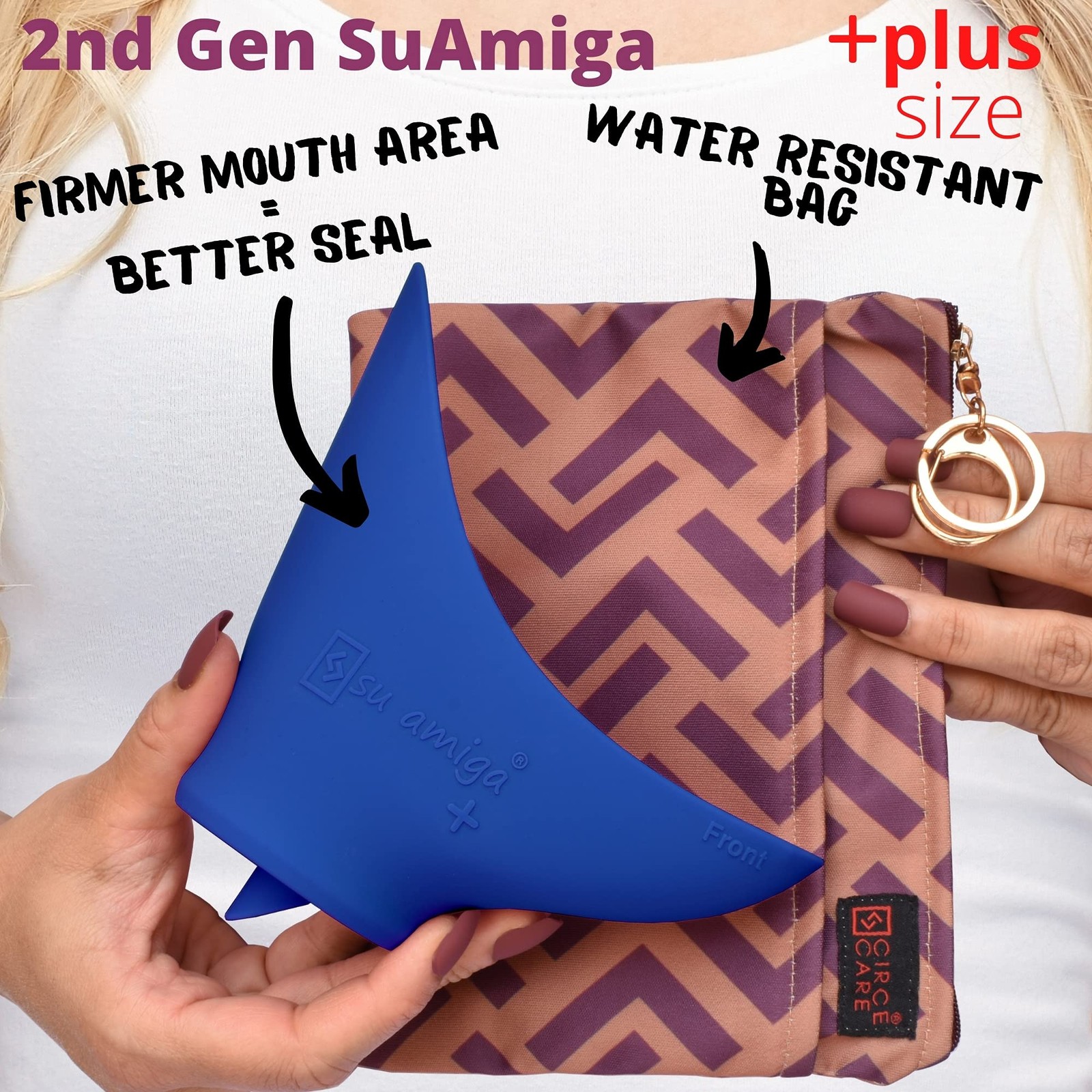 SuAmiga Female Urination Device Collapsible Female Urinal with Waterproof Bag…