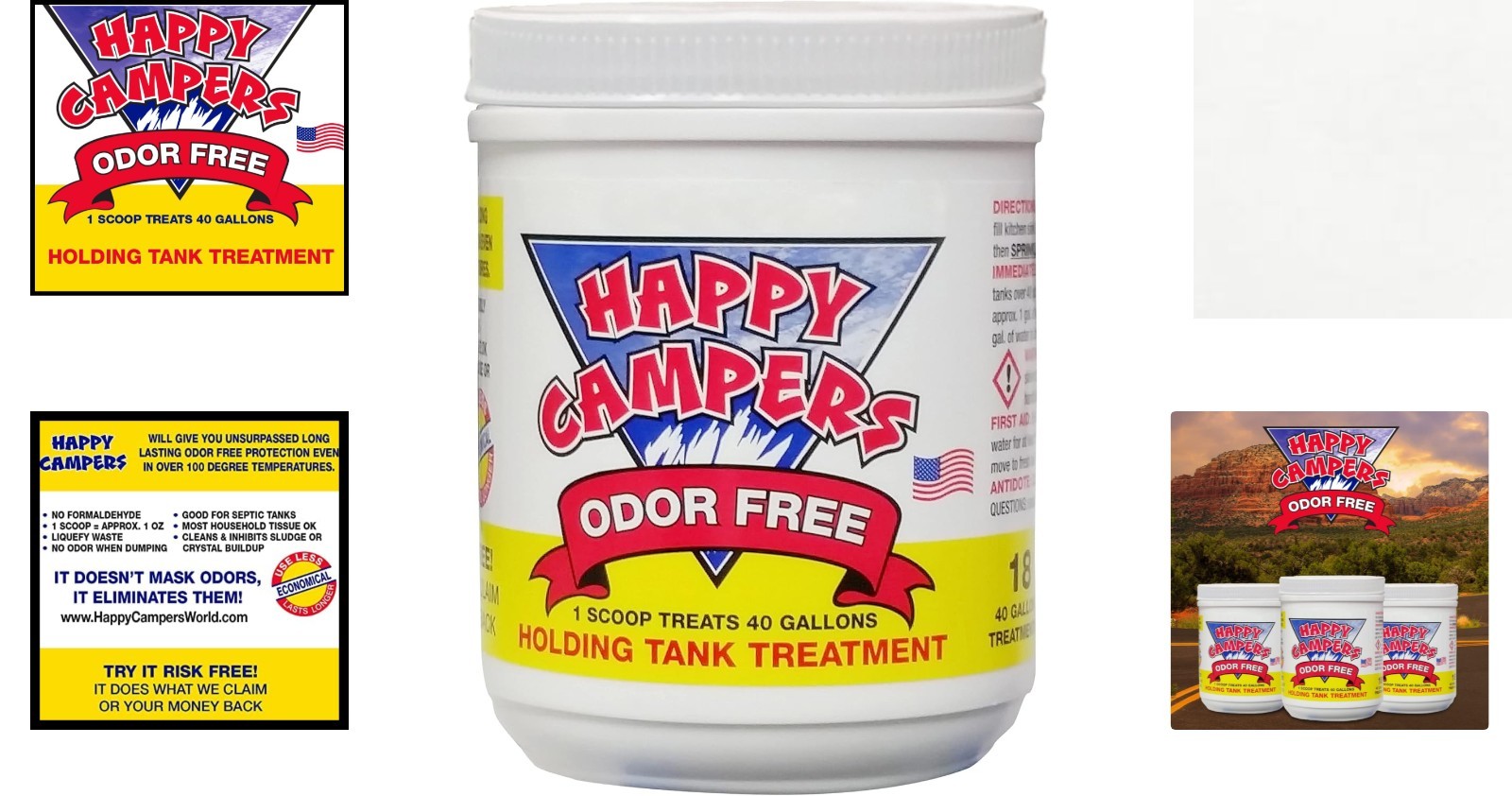 Unscented Granule RV Toilet Treatment – Safe and Effective Odor Control 1 Gallon