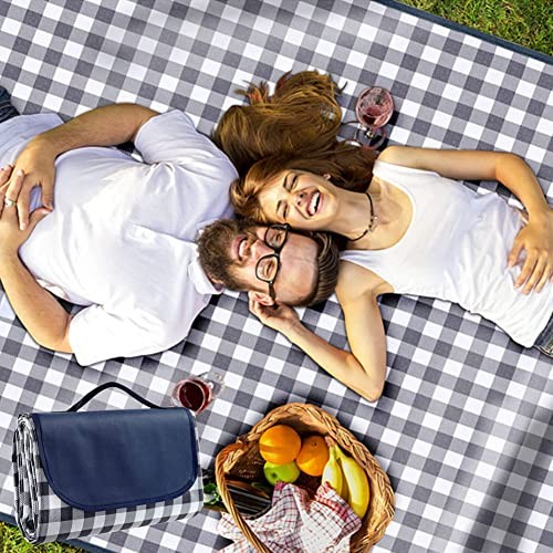 RUIBOLU Large Picnic Blanket Beach Blankets, 80”x60” Picnic Black 80×60 Inch