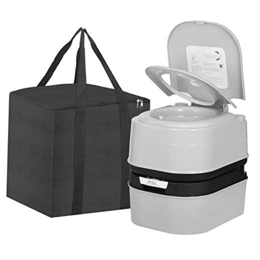 HSM 6.4 Gallon Waste Tank Portable Toilet for Camping RV Boating Fishing