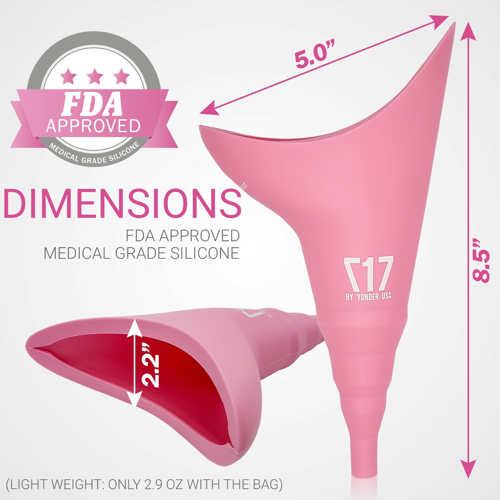 Female Urination Device as Pee Funnel for Women to Pee Standing Up