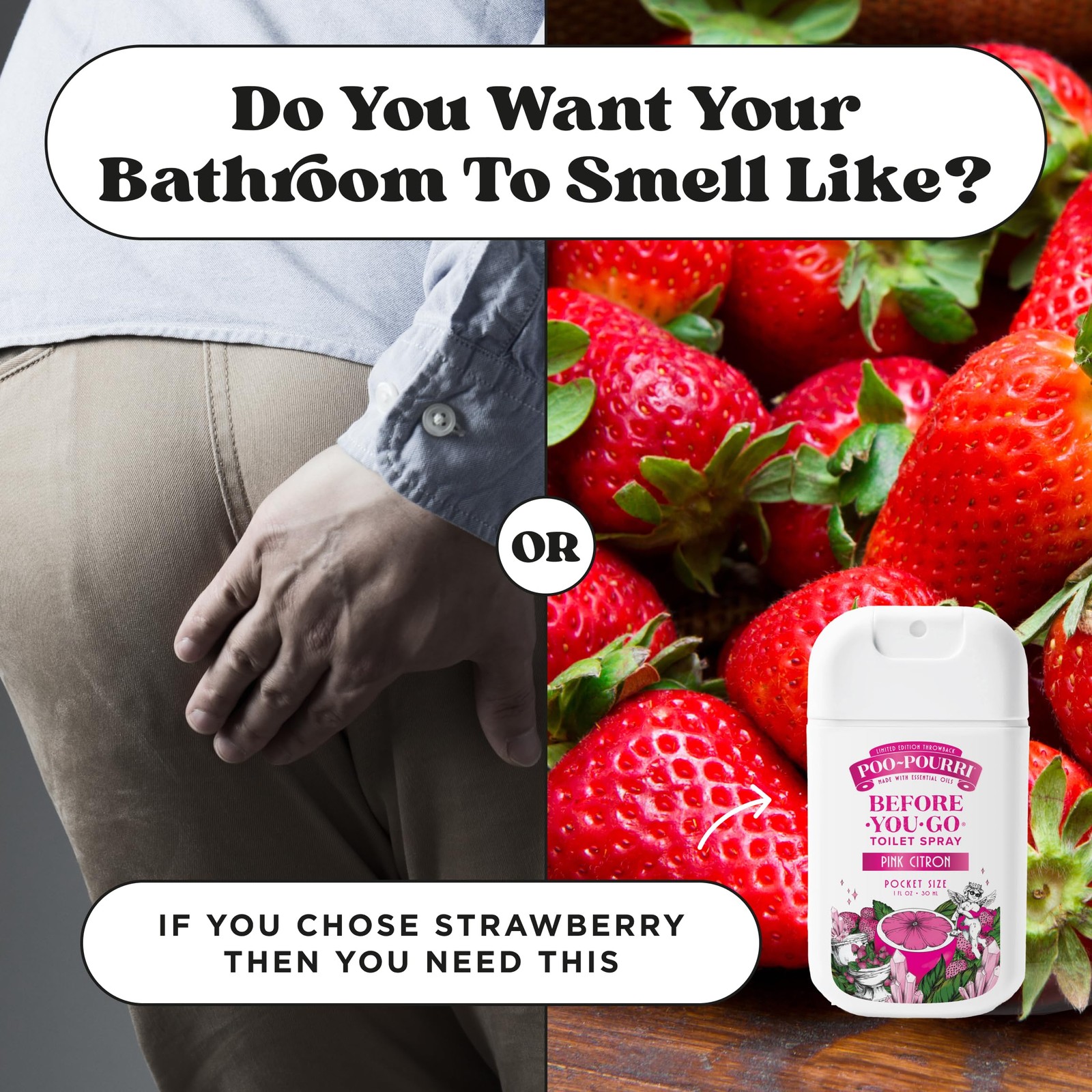 Poo-Pourri Before-You-Go Pocket Toilet Spray, 1 Ounce (Pack of 1), Pink