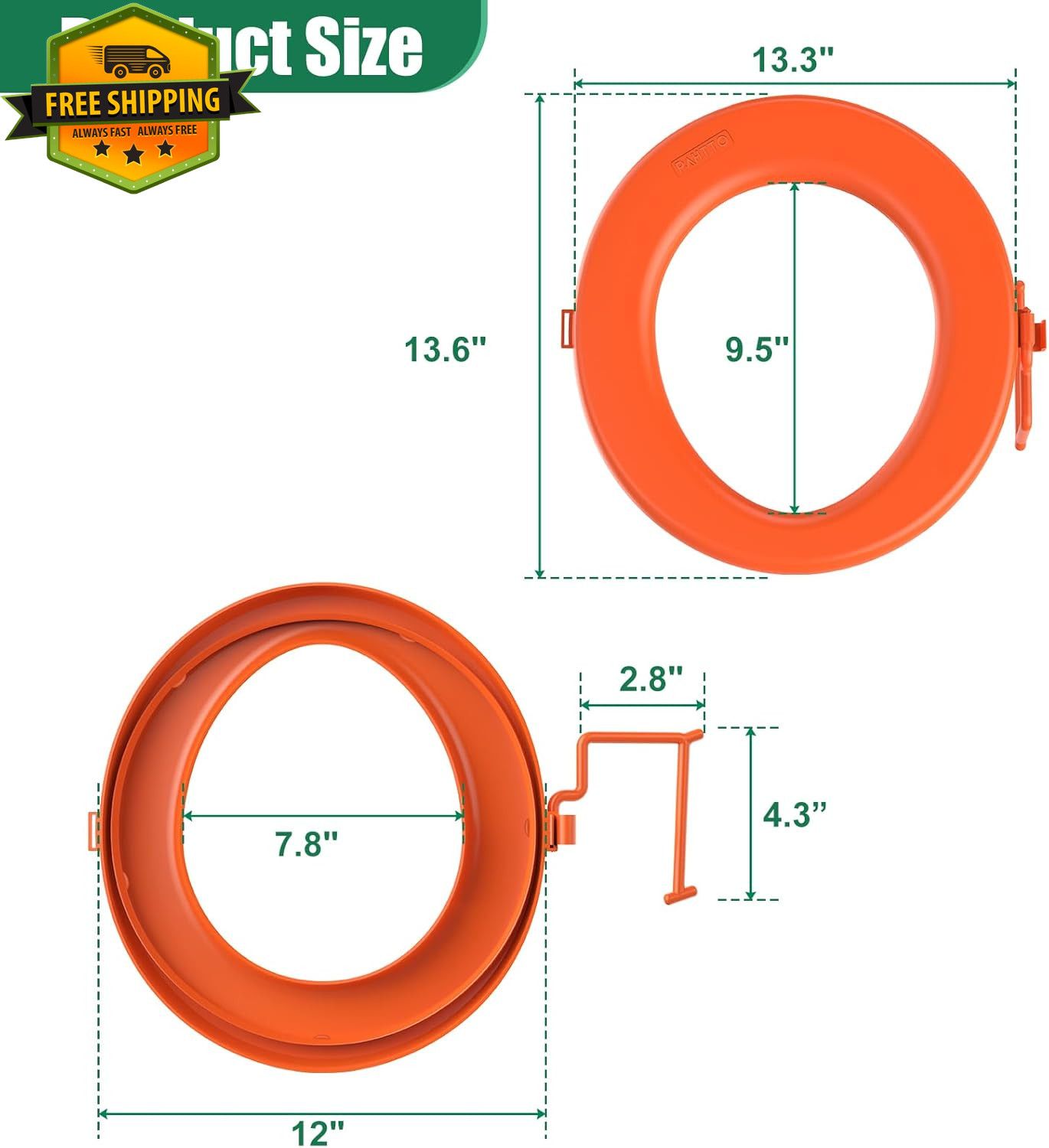 Portable Bucket Toilet Seat for 5 Gallon Buckets Camping RV Emergency Use