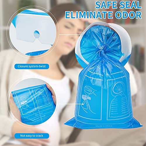 24 Pack Blue Emesis Bags Disposable for Kids, 1000 ml Vomit Bag for Morning