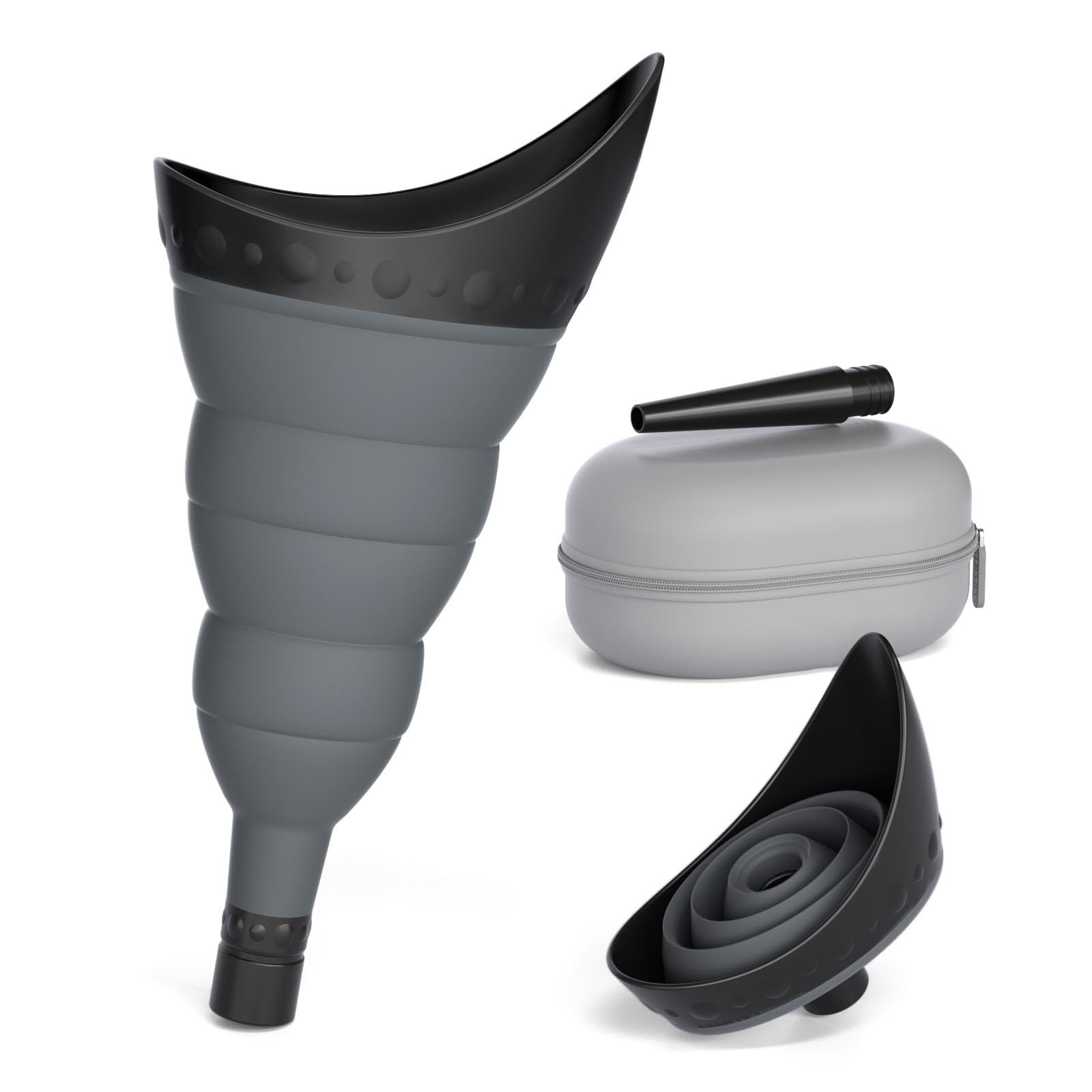 Portable Female Urinal Funnel Travel Pee Cup Stand to Pee Tube Case
