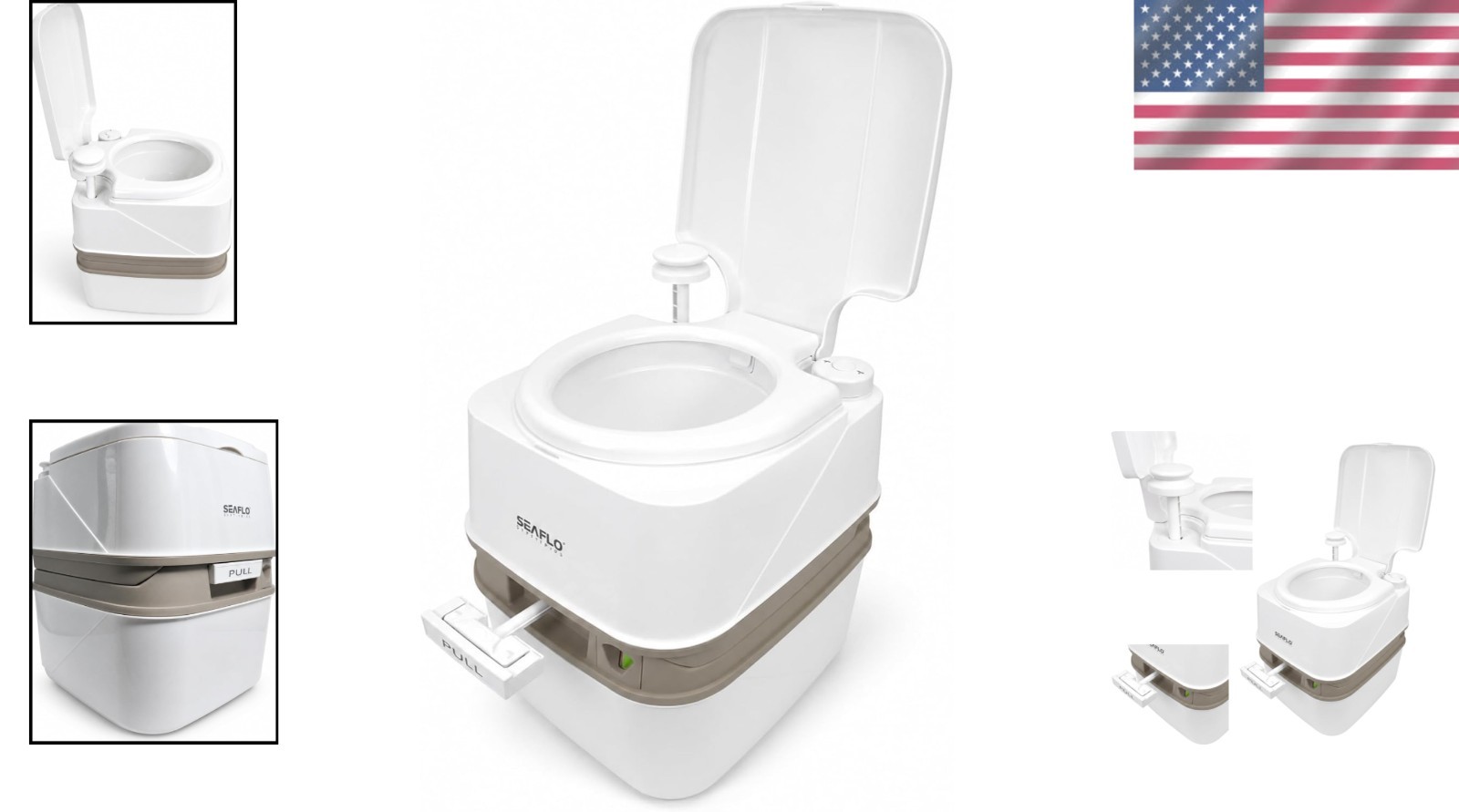 Reliable Portable Toilet for RV & Outdoor – 440 lbs Capacity, Easy Clean Design