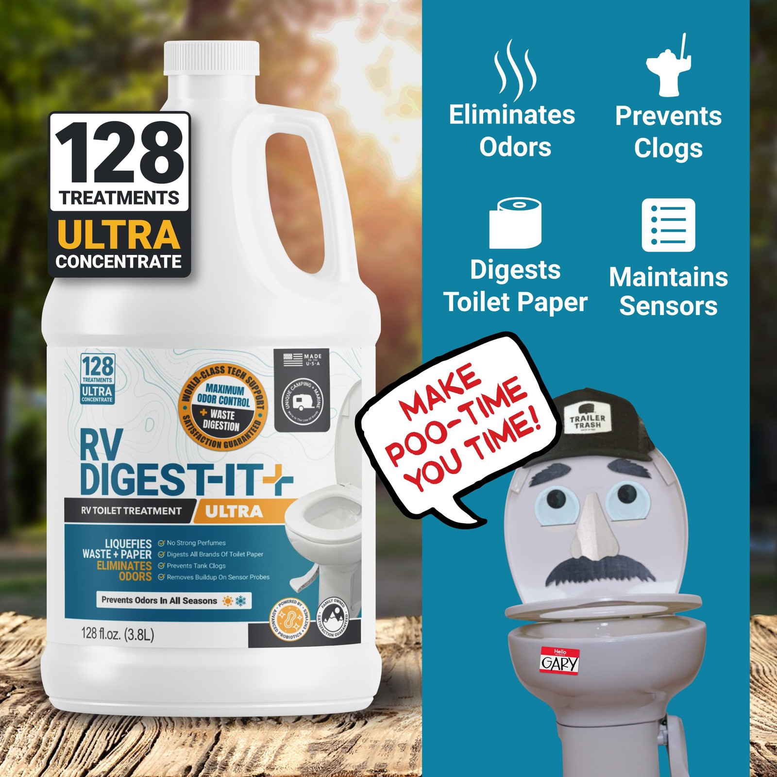 Unique RV Digest-It Ultra Toilet Treatment Refill, 128 Fl Oz (Pack of 1)