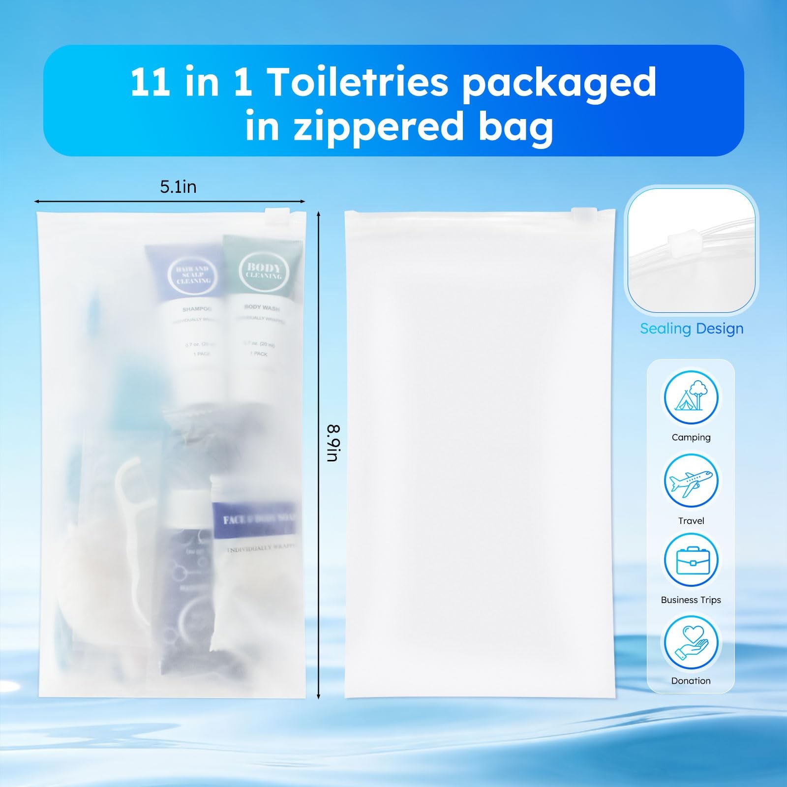 Travel Hygiene Kit Personal Toiletries Bulk, Disposable Homeless Care Package…