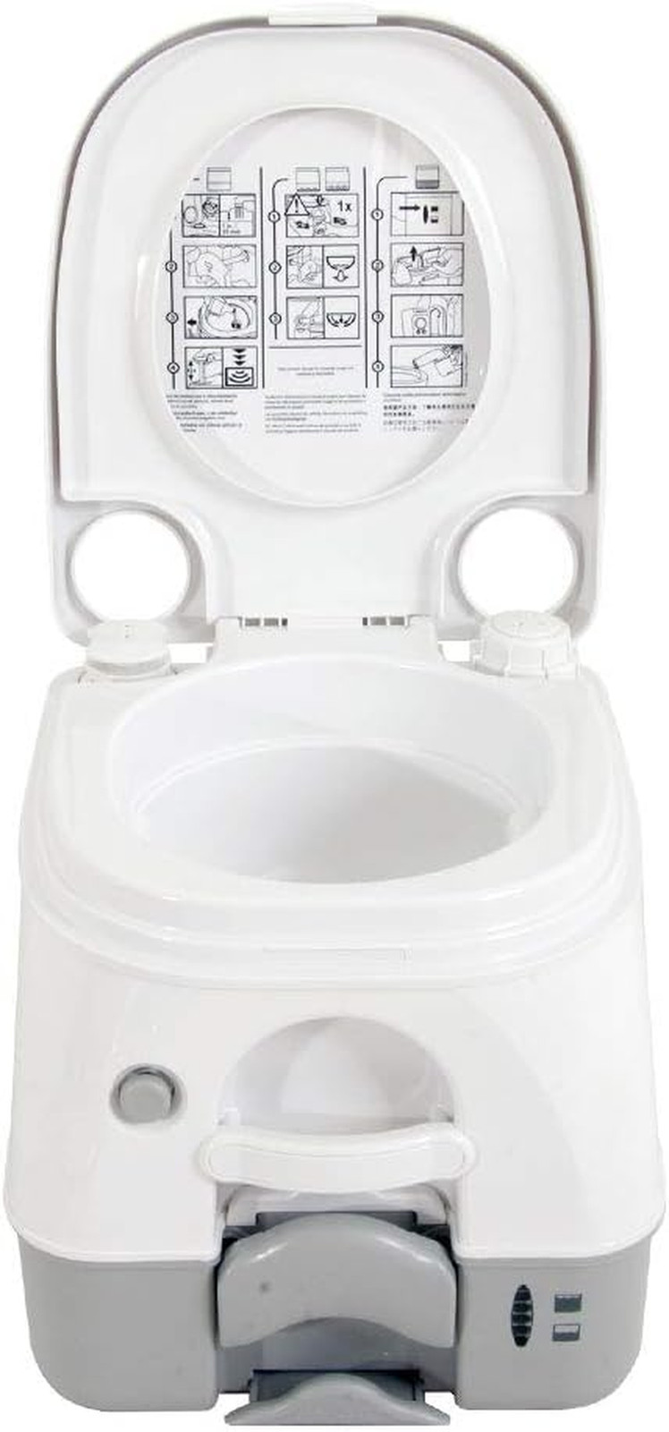 Portable 2.6 Gallon Sanitation Toilet – Compact Grey Design