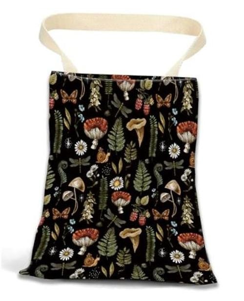 Hanging Car Trash Can Bag – Boho Brown Mushroom Design, Back Cute Boho Mushroom