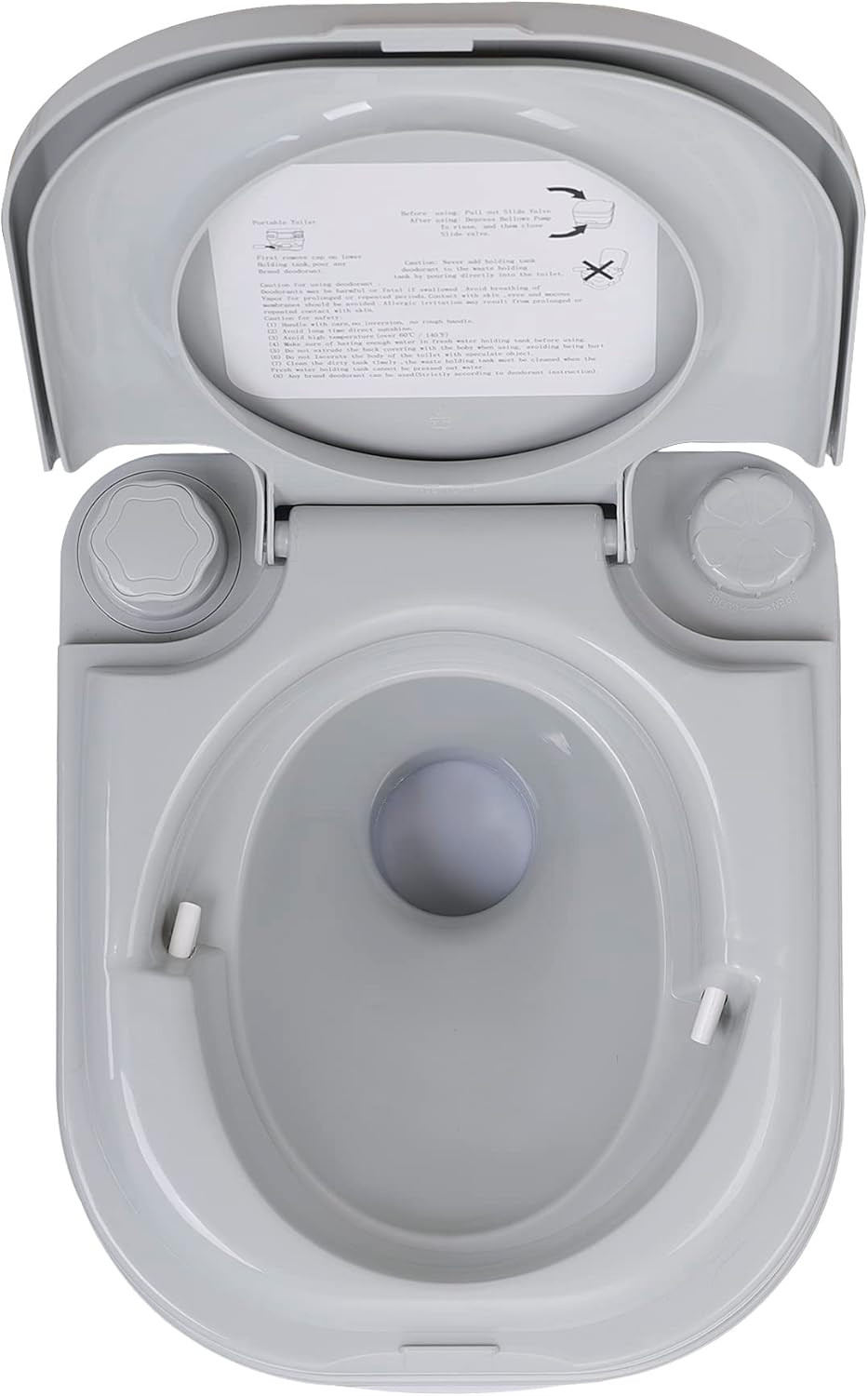 6.4 Gallon Waste Tank Portable Toilet for Camping RV Boating Fishing Indoor Outd