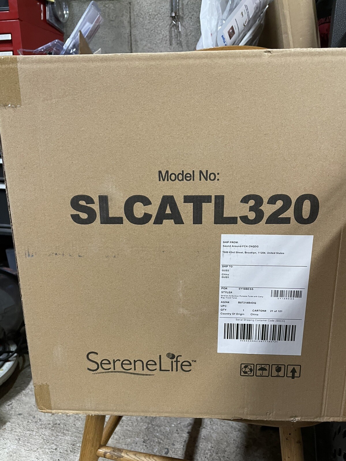 Serene-Life SLCATL320 Portable Toilet – Outdoor & Travel Toilet, 5.3 Gal.