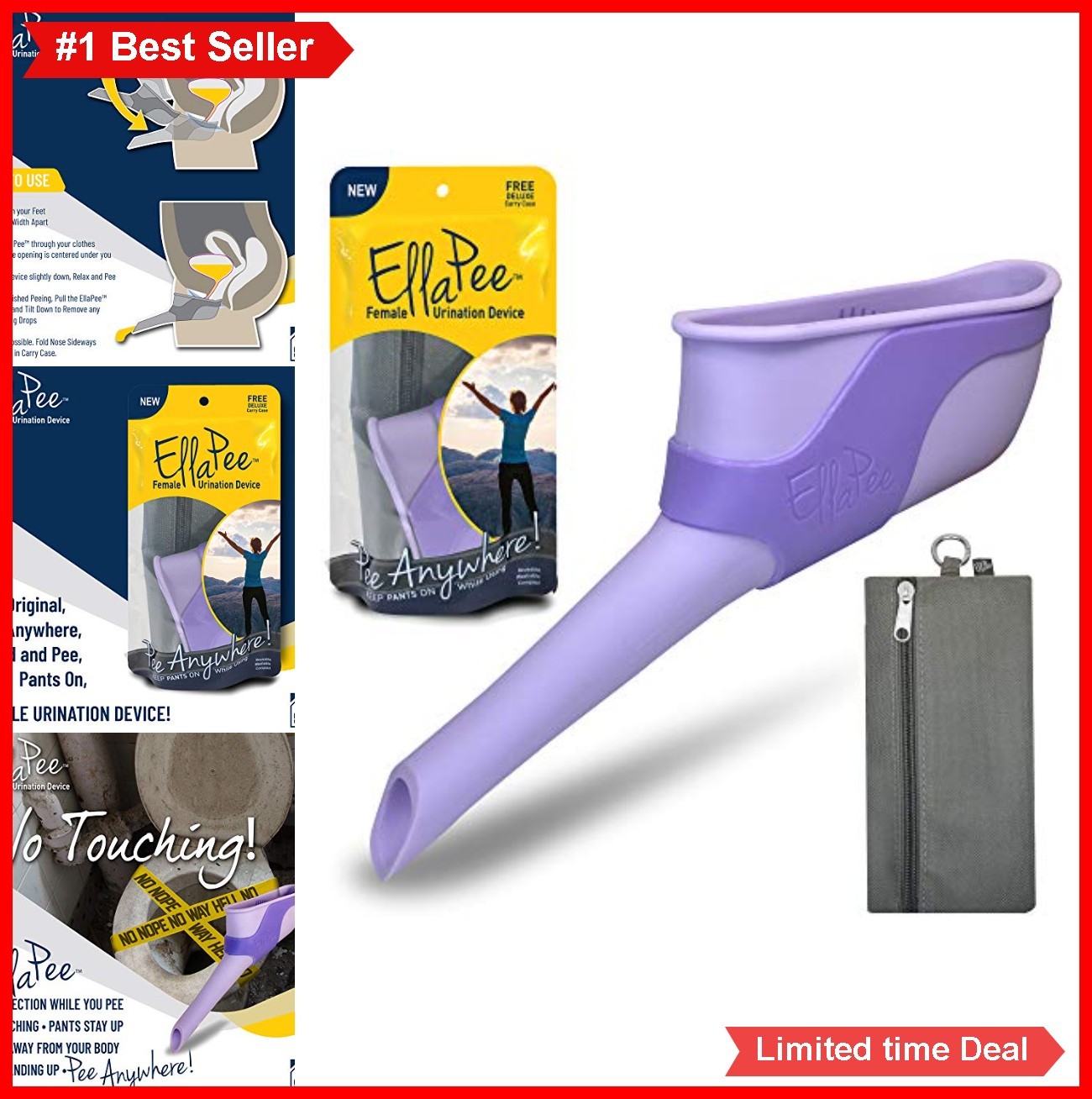 Female Urination Device Silicone Portable Reusable Standing Up Pee Funnel