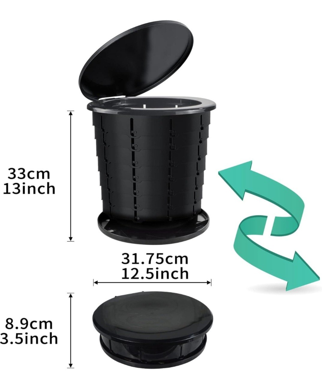 Adjustable Height Portable Toilet for Travel & Camping – Lightweight & Durable