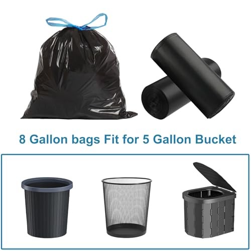 40 PCS Portable Toilet Bags with Drawstring, 40 Count with Drawstring