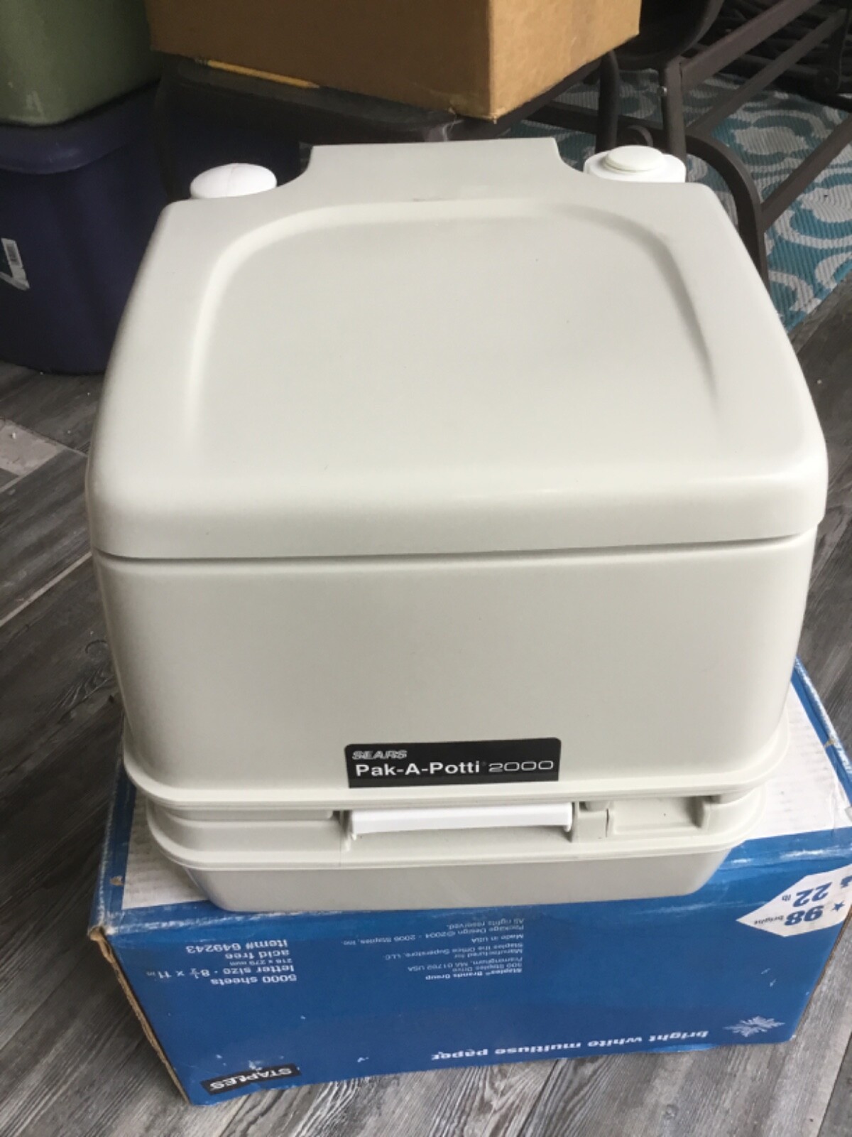 VTG Sears Pak-A-Potti 2000 Portable Toilet Camping Boat Outdoor RV Hunting Clean