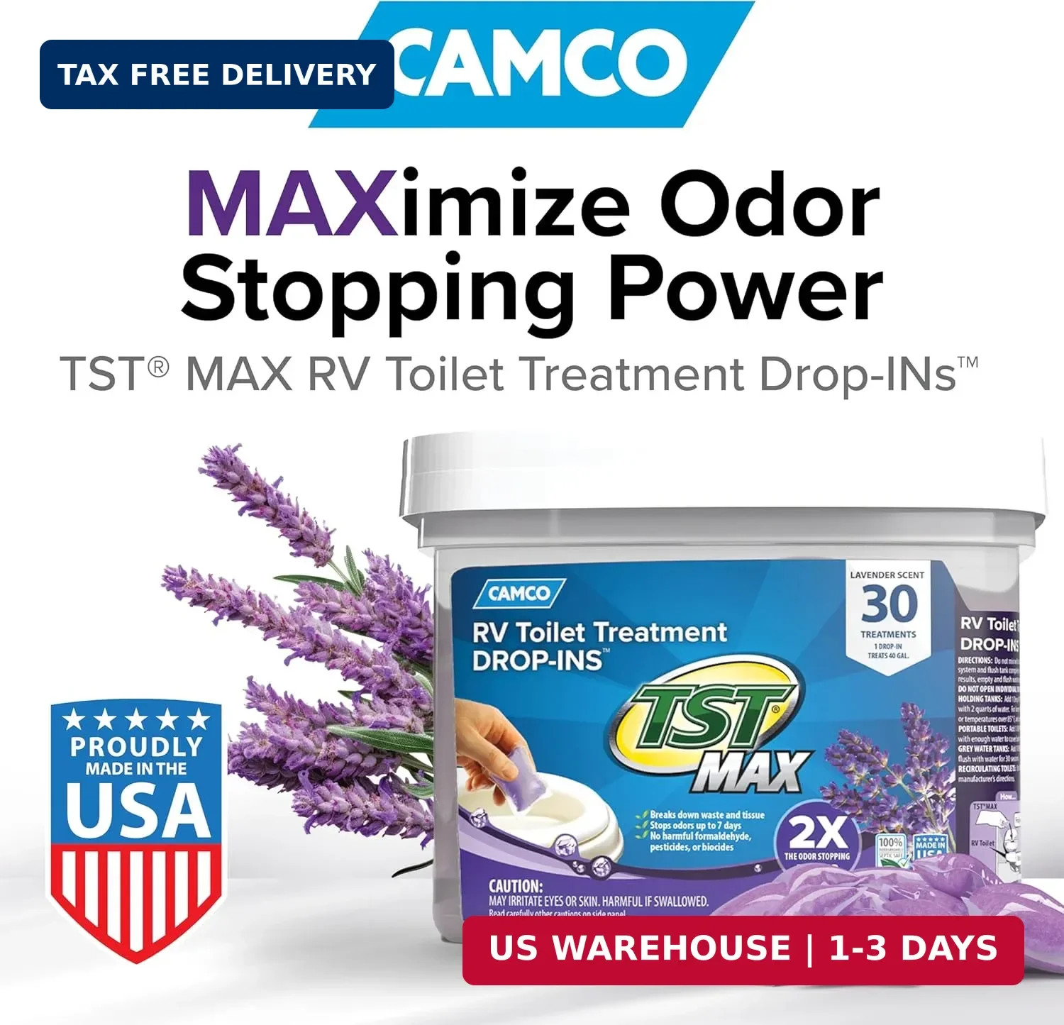 TST MAX Camper/Rv Toilet Treatment Drop-Ins – Control Unwanted Odors & Break dow