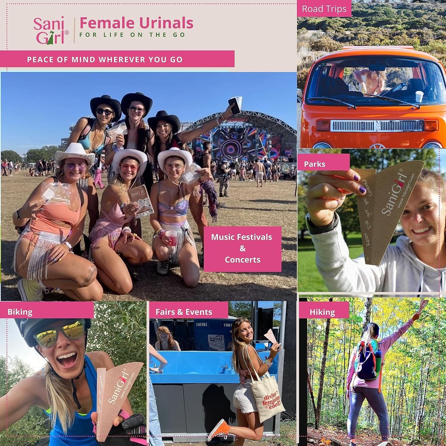 Portable Travel Urinal for Women | Feminine Hygiene | Pee Standing Up | 50 Count