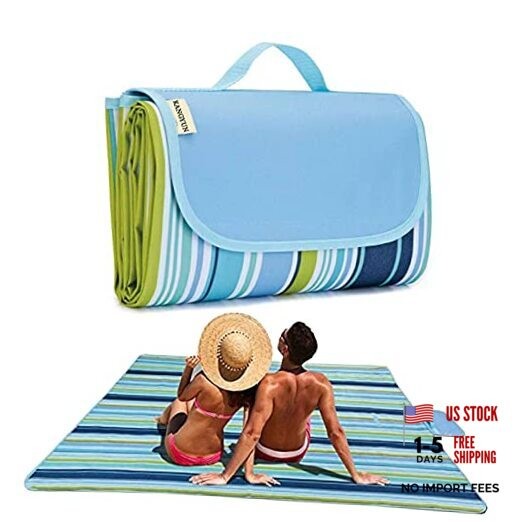 Picnic Blanket | Beach Mat| Picnic Blankets for Indoor and Outdoor, 80″ x Blue
