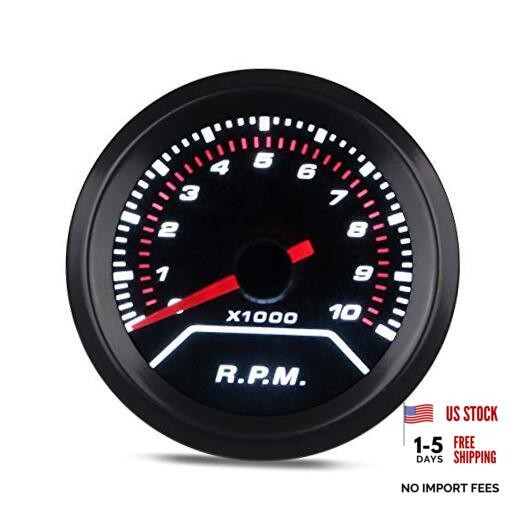 Tachometer Tacho Gauge Meter 0-10000 RPM Gauge Meter 2inches 52mm Universal