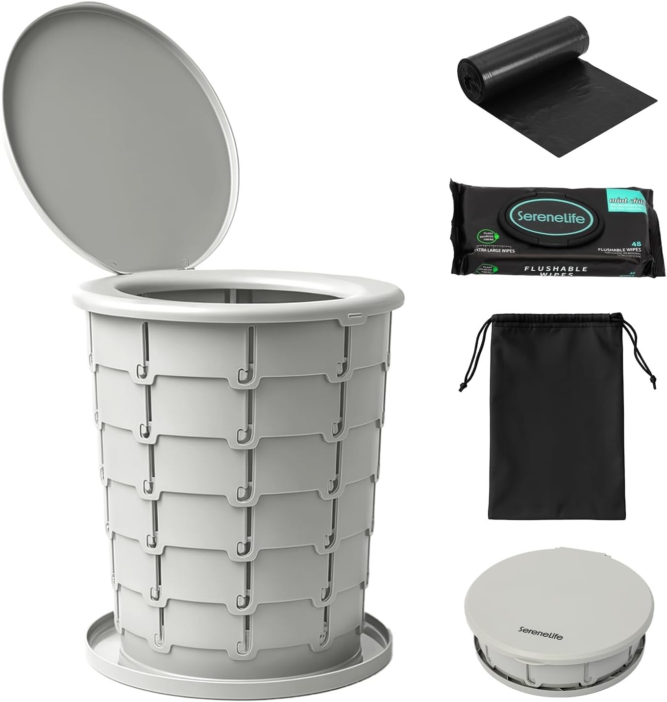 Portable Camping Toilet Seat with Carry Bag