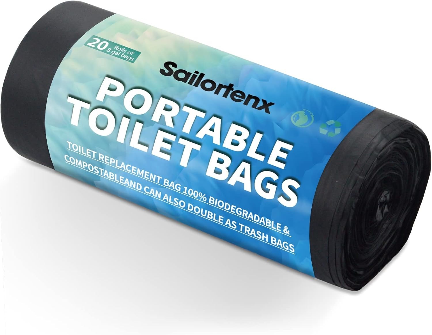 20 Count Compostable Camping Toilet Bags – Biodegradable & Leak-Proof Solution